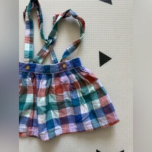 Cat & Jack:Baby girl,toddler Multicolor Plaid Suspender Skirt dress/skirtall,18M